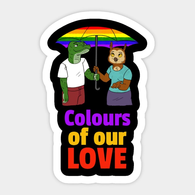 Colours of our love Sticker by SparkledSoul